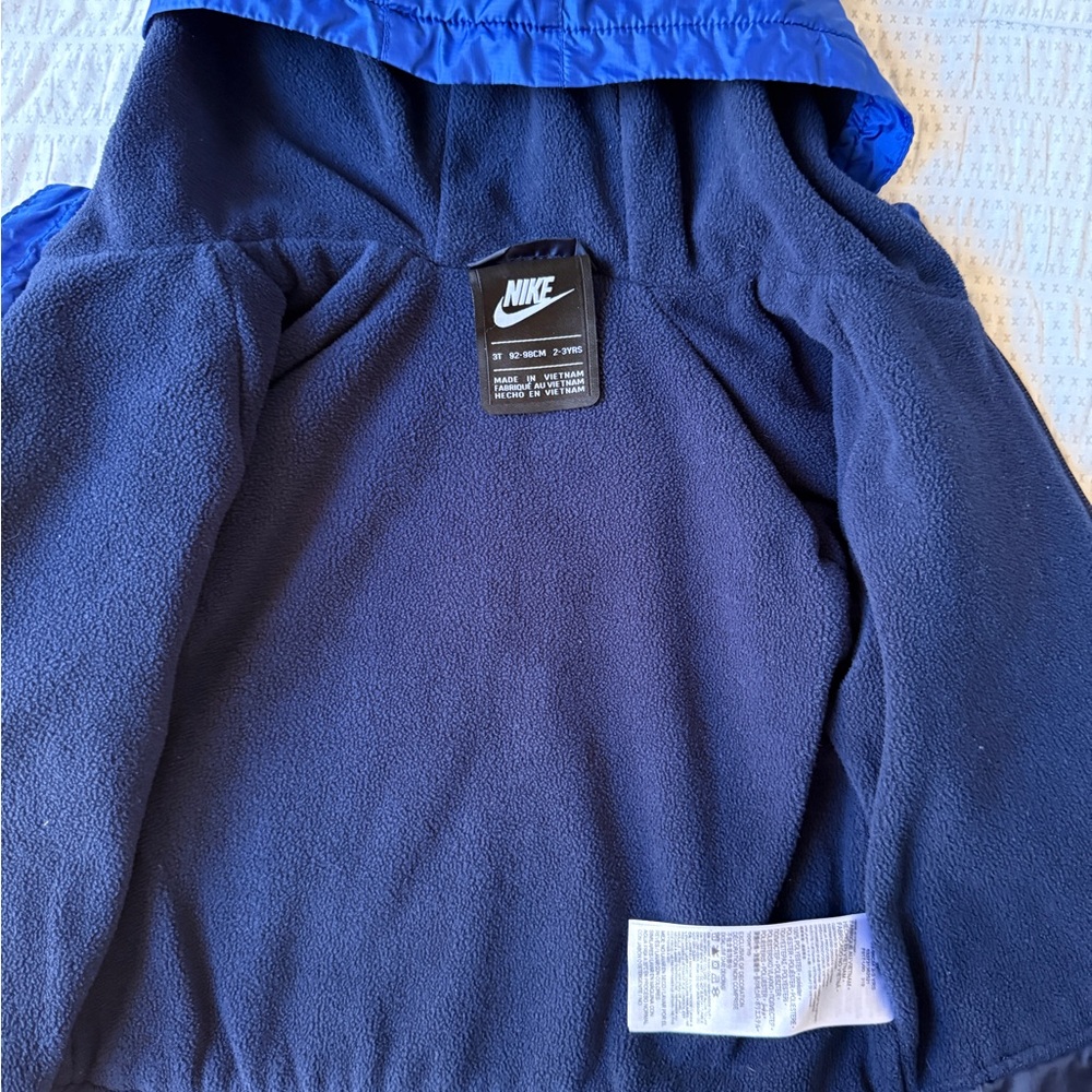 Nike Kids Blue and Black Raincoat - Picture 4 of 5